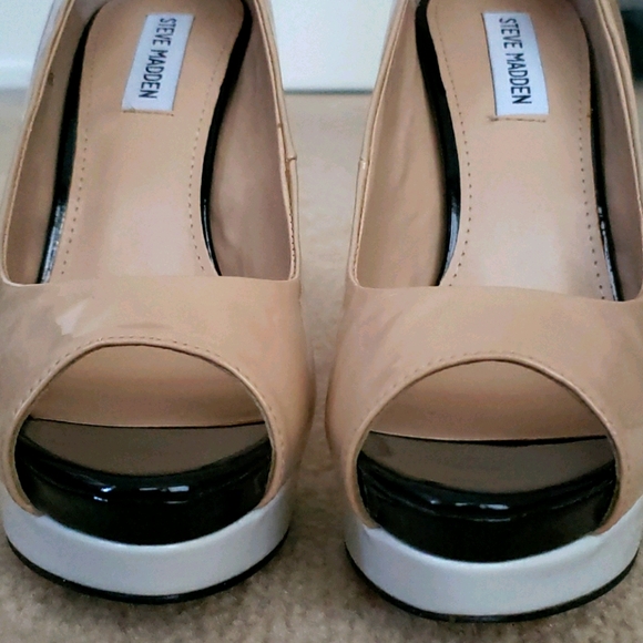 NWT! Steve Madden "Riott" Platform Pump Nude Blush (10) - Picture 4 of 9